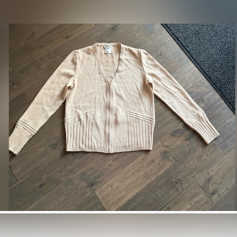 #32 🌷Vintage St. John sport cardigan by Marie gray - wool blend zip sweater- M - Picture 3 of 7